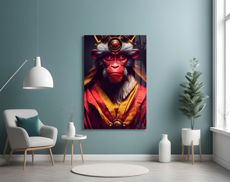 Ape King Glass Wall Art  || Designer Collection