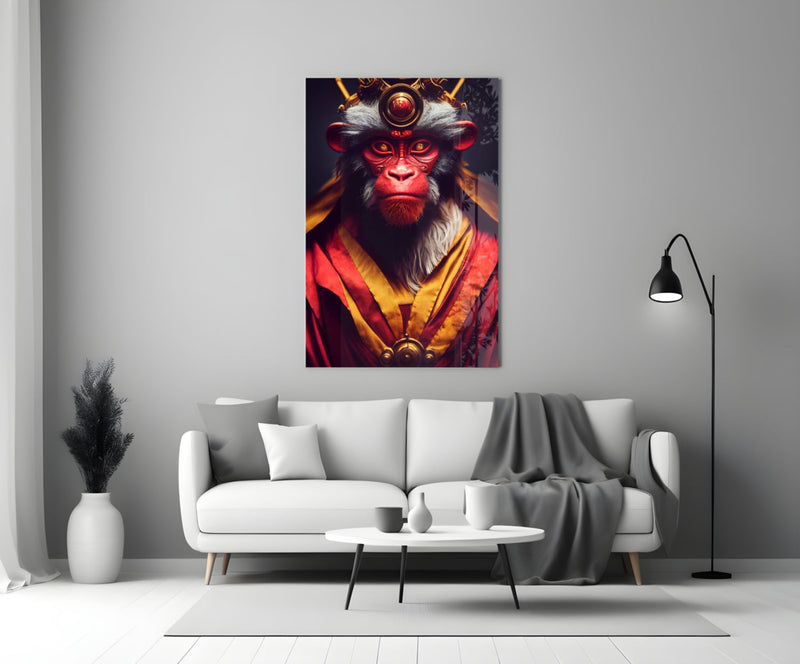 Ape King Glass Wall Art  || Designer Collection