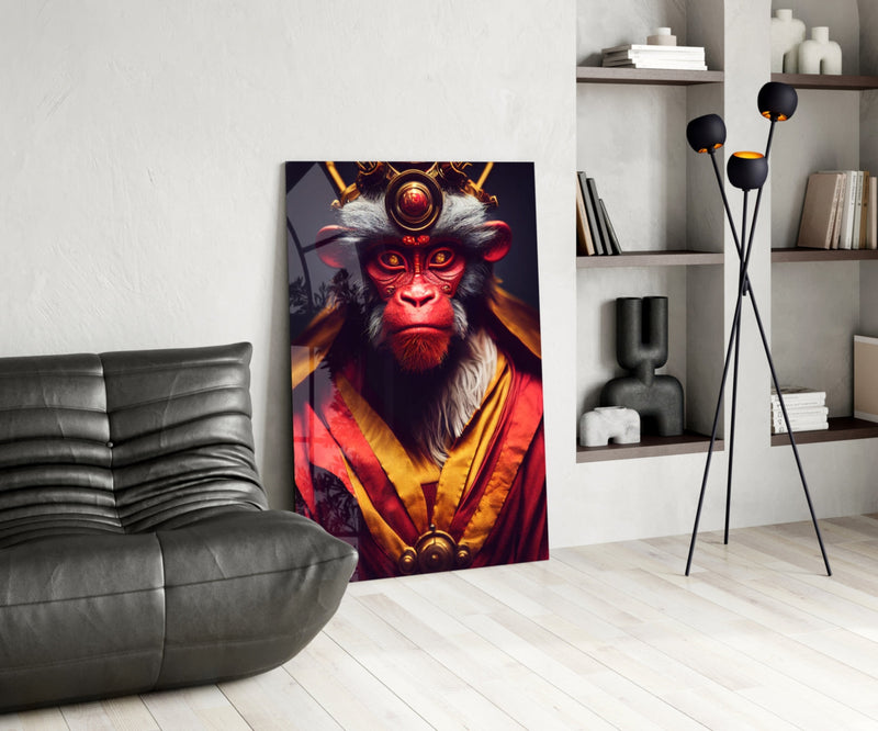 Ape King Glass Wall Art  || Designer Collection