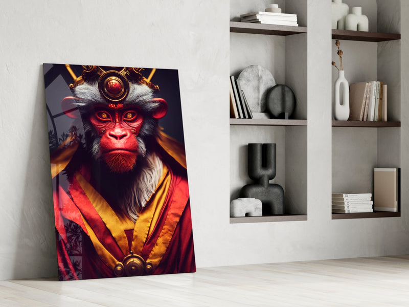 Ape King Glass Wall Art  || Designer Collection