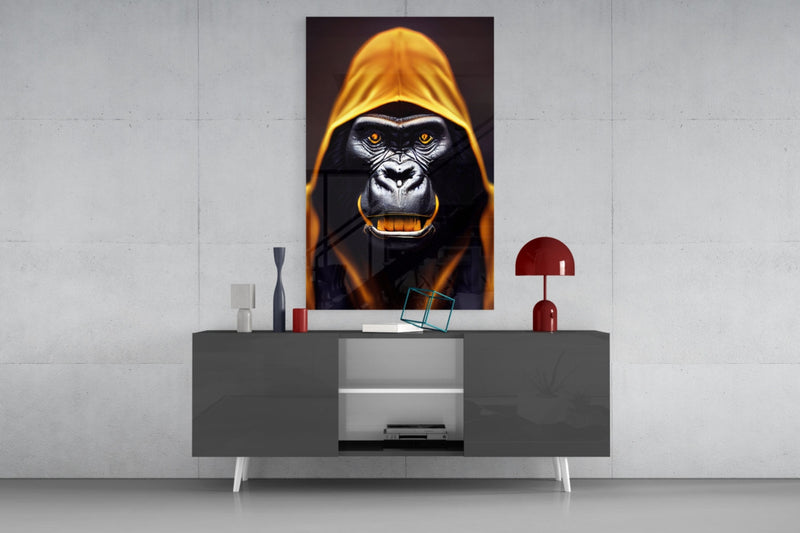 Angry Smile Glass Wall Art  || Designer Collection