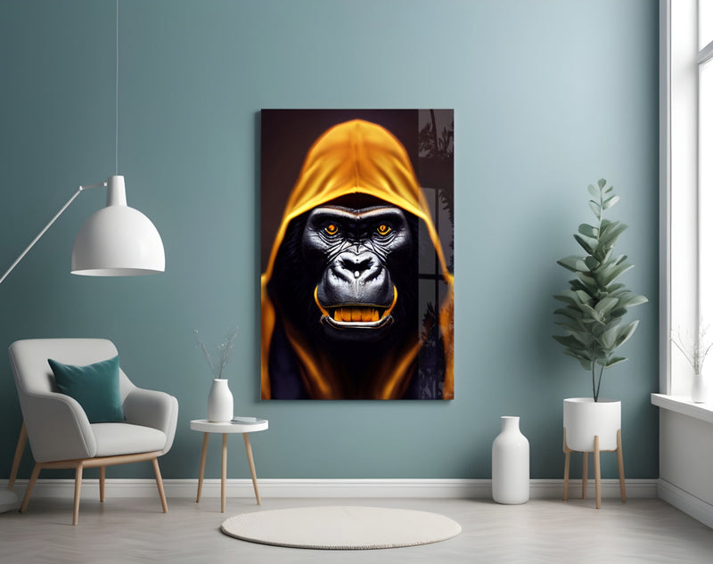 Angry Smile Glass Wall Art  || Designer Collection