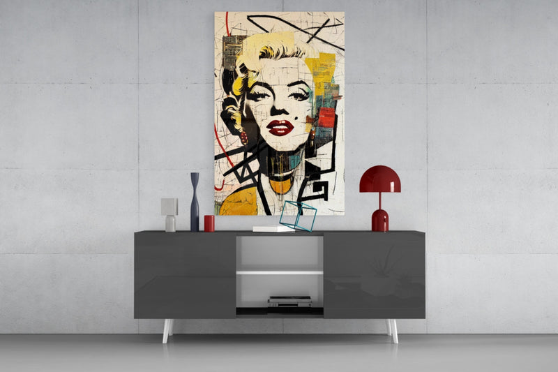 Marilyn Monroe Glass Wall Art  || Designer Collection