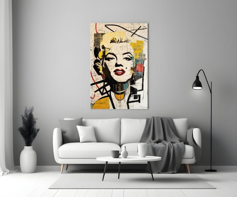 Marilyn Monroe Glass Wall Art  || Designer Collection