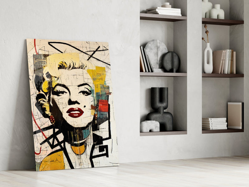 Marilyn Monroe Glass Wall Art  || Designer Collection