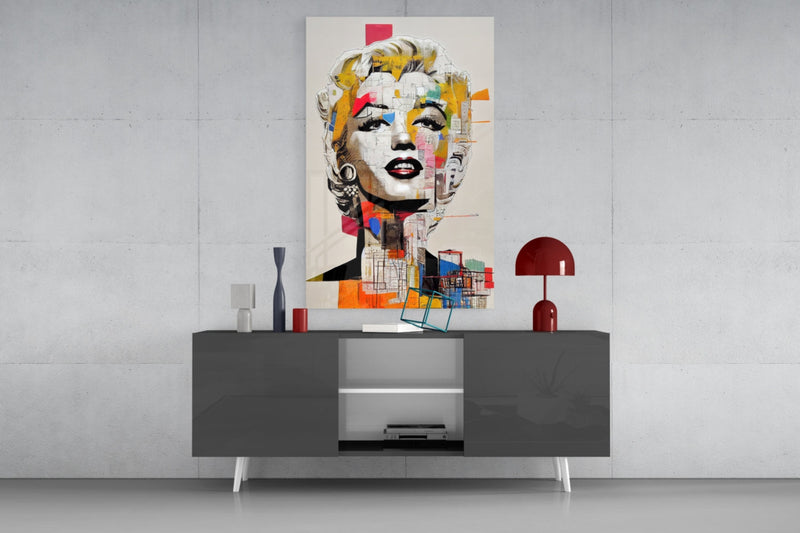 Marilyn Monroe Glass Wall Art  || Designer Collection