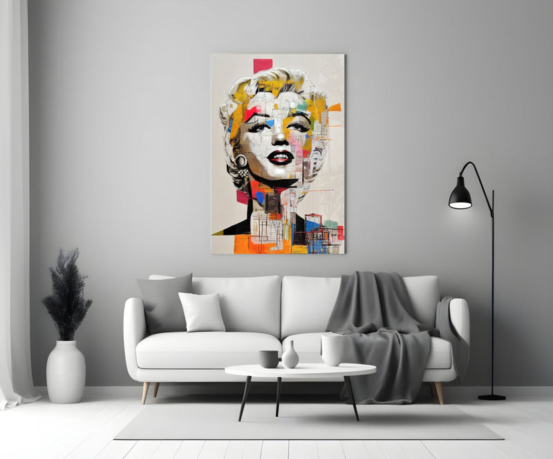 Marilyn Monroe Glass Wall Art  || Designer Collection