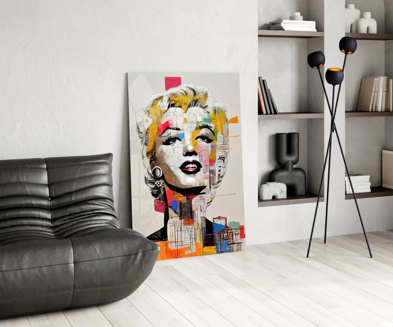 Marilyn Monroe Glass Wall Art  || Designer Collection