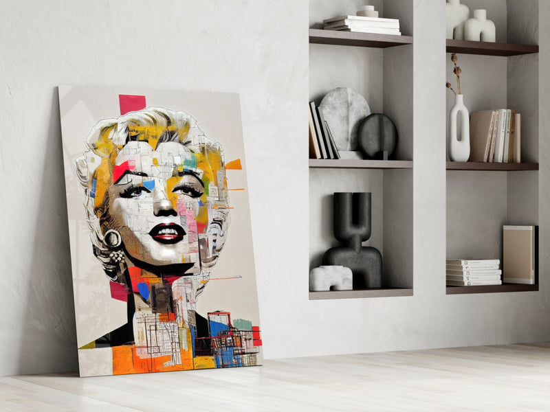 Marilyn Monroe Glass Wall Art  || Designer Collection