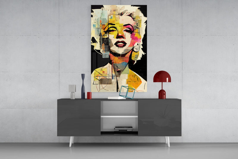 Marilyn Monroe Glass Wall Art  || Designer Collection