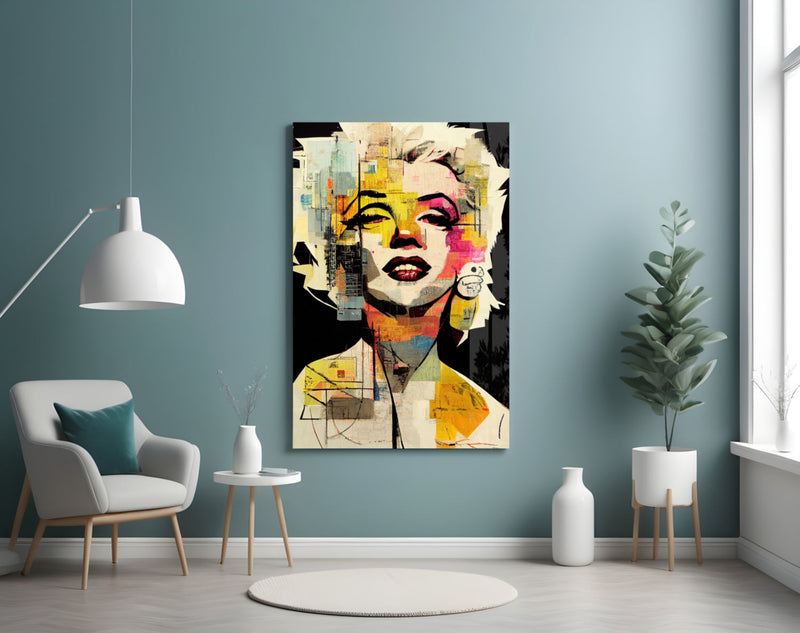 Marilyn Monroe Glass Wall Art  || Designer Collection