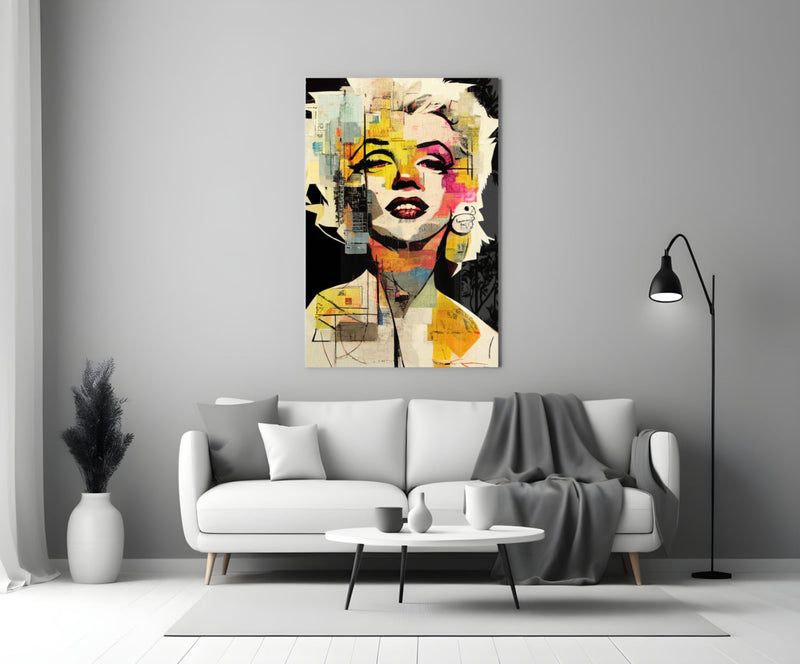 Marilyn Monroe Glass Wall Art  || Designer Collection