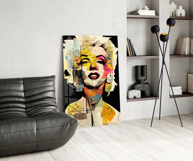 Marilyn Monroe Glass Wall Art  || Designer Collection