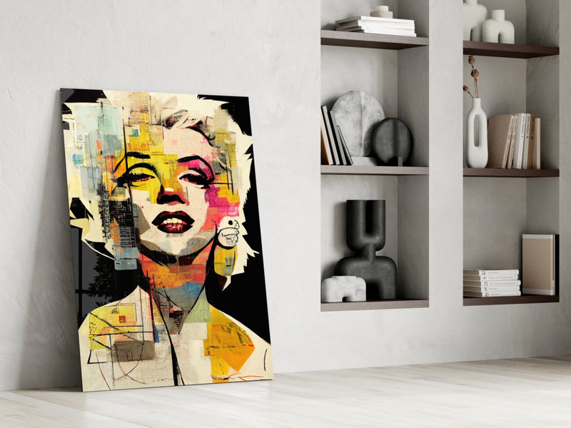 Marilyn Monroe Glass Wall Art  || Designer Collection