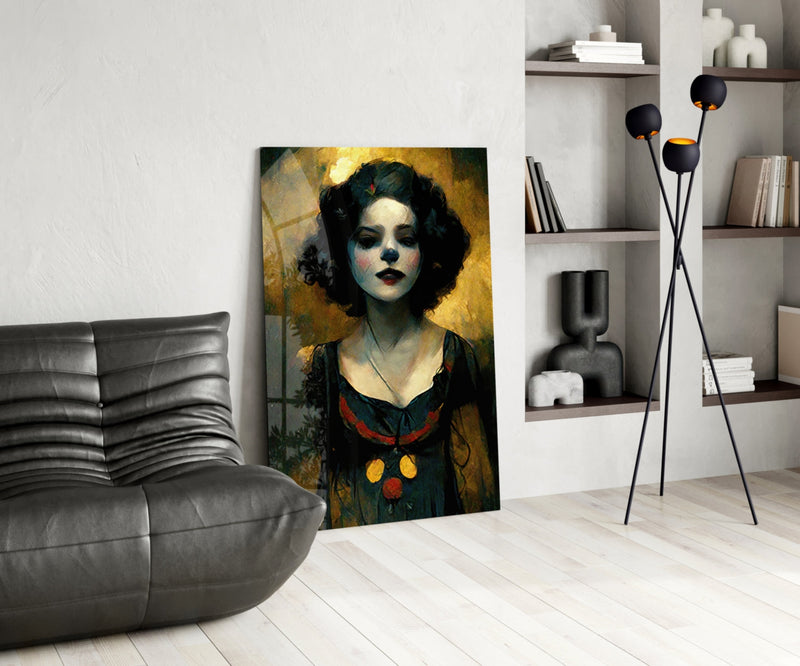 Harley Quinn Glass Wall Art  || Designer Collection