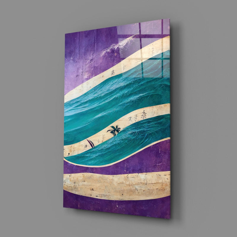Waves Glass Wall Art  || Designers Collection