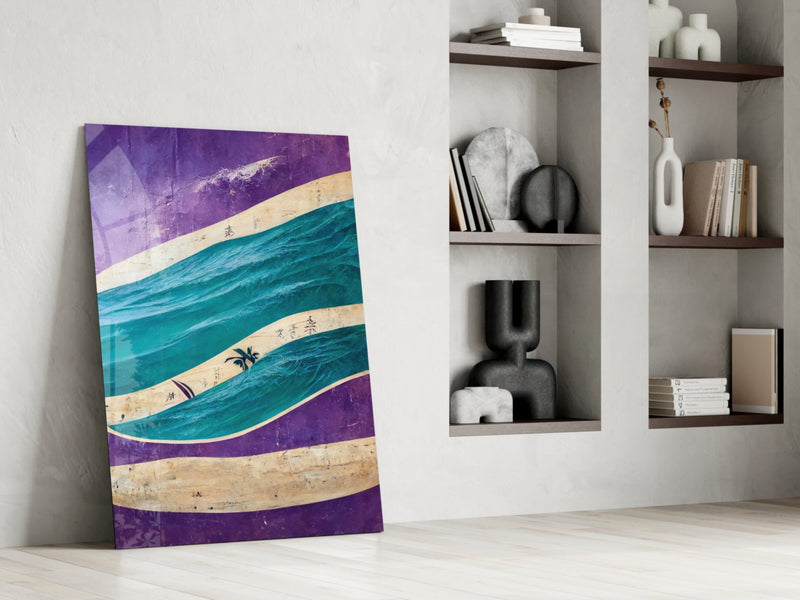 Waves Glass Wall Art  || Designers Collection