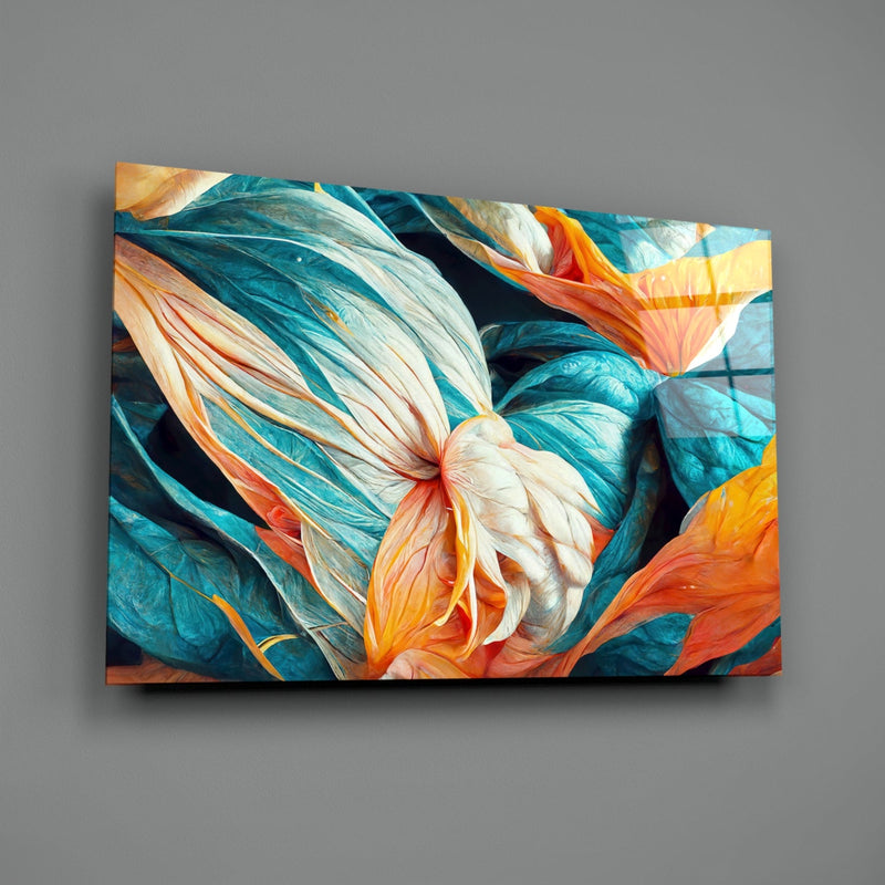 Flowerish Glass Wall Art  || Designer Collection