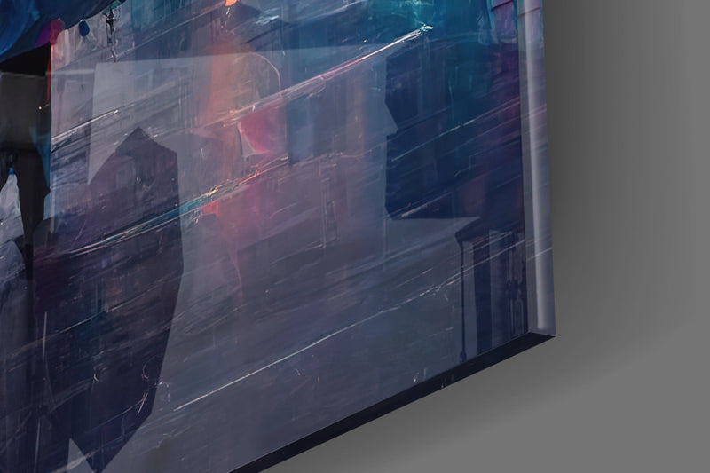 Cubic Walk Glass Wall Art  || Designers Collection