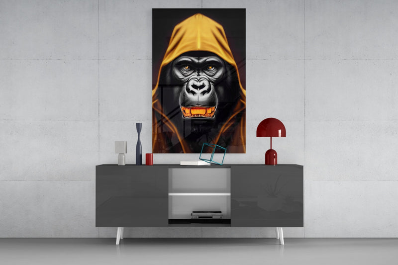 Angry Smile Glass Wall Art  || Designer Collection