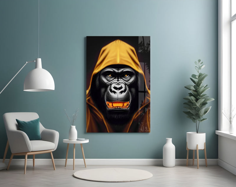 Angry Smile Glass Wall Art  || Designer Collection