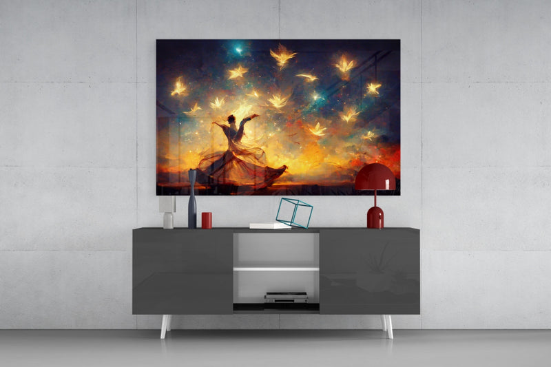 Mysticism Glass Wall Art  || Designer Collection