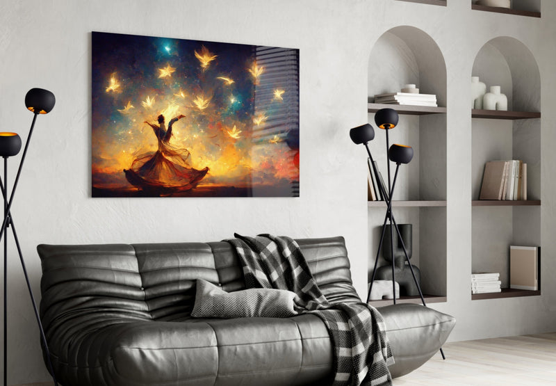 Mysticism Glass Wall Art  || Designer Collection