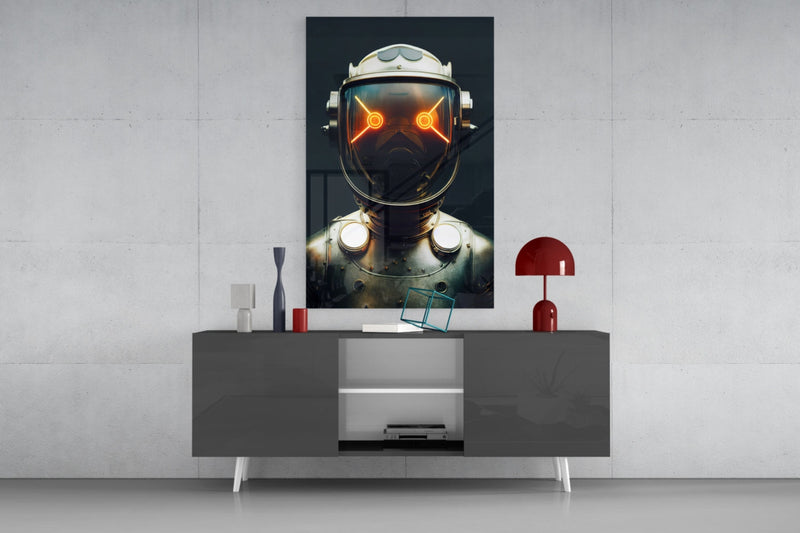 Robotic View Glass Wall Art  || Designer Collection