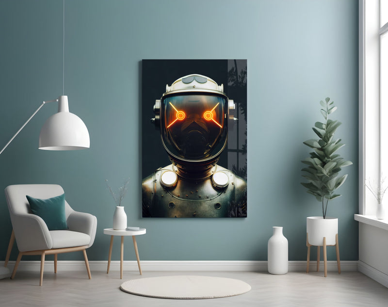 Robotic View Glass Wall Art  || Designer Collection