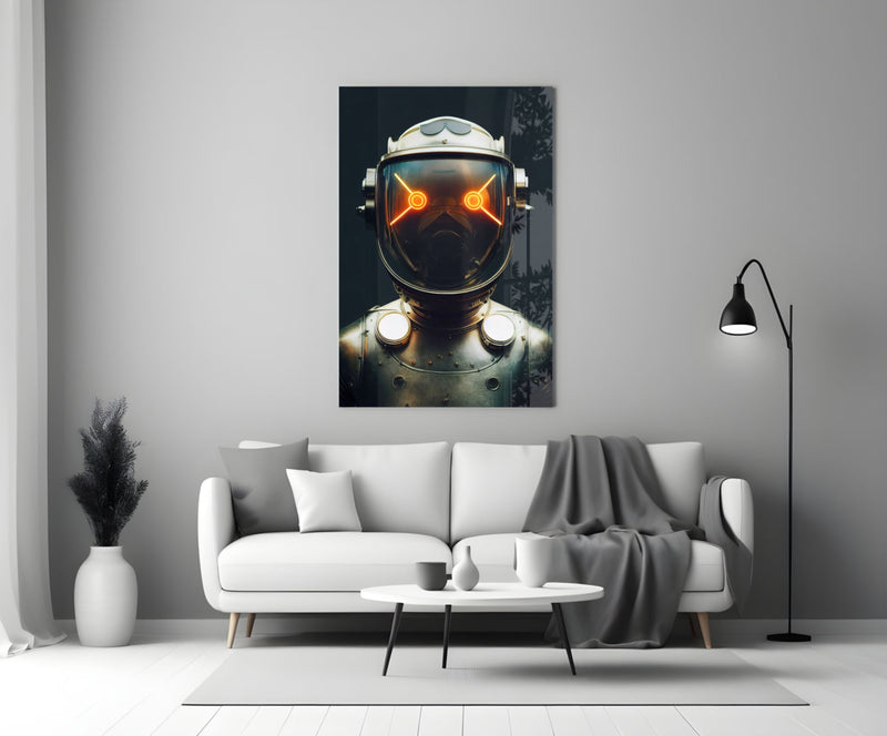 Robotic View Glass Wall Art  || Designer Collection
