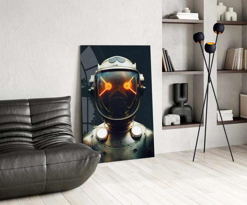 Robotic View Glass Wall Art  || Designer Collection