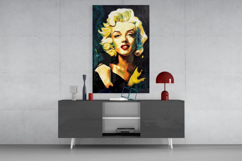 Marilyn Monroe Glass Wall Art  || Designer Collection