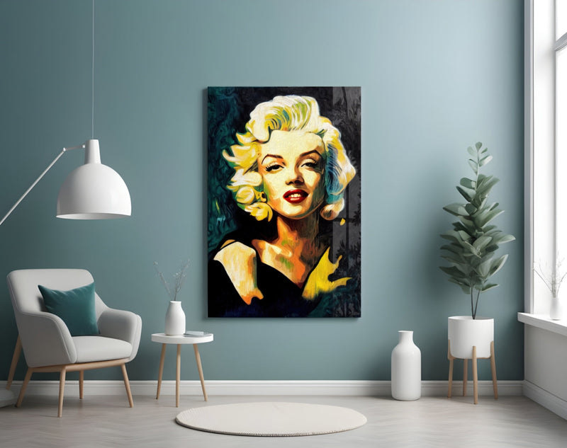 Marilyn Monroe Glass Wall Art  || Designer Collection