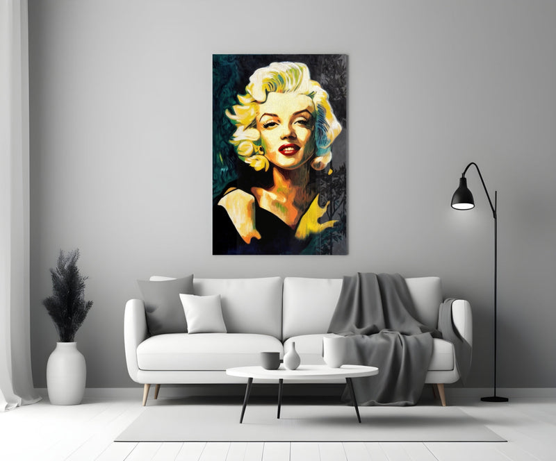 Marilyn Monroe Glass Wall Art  || Designer Collection