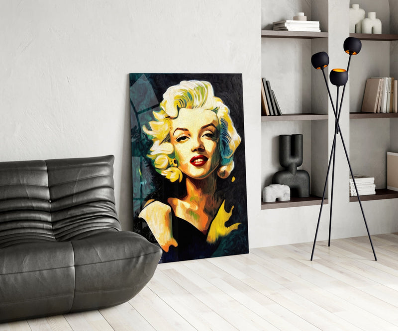 Marilyn Monroe Glass Wall Art  || Designer Collection