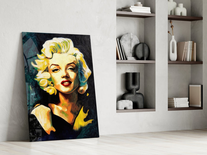 Marilyn Monroe Glass Wall Art  || Designer Collection