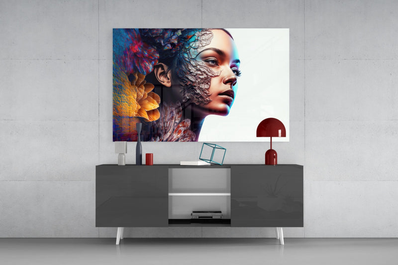 Transmutation to Beauty Glass Wall Art || Designer Collection