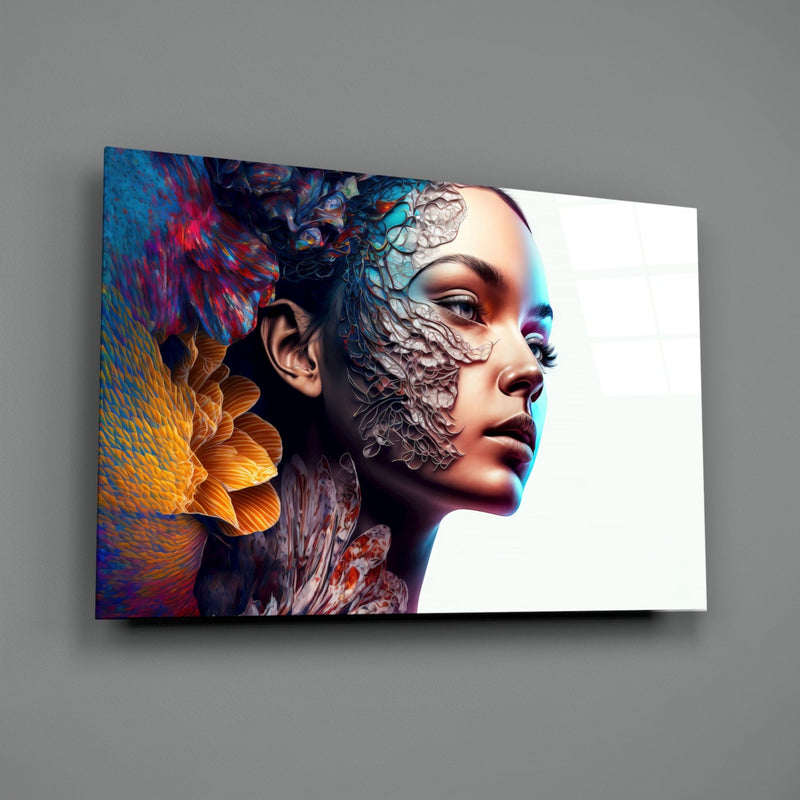 Transmutation to Beauty Glass Wall Art || Designer Collection