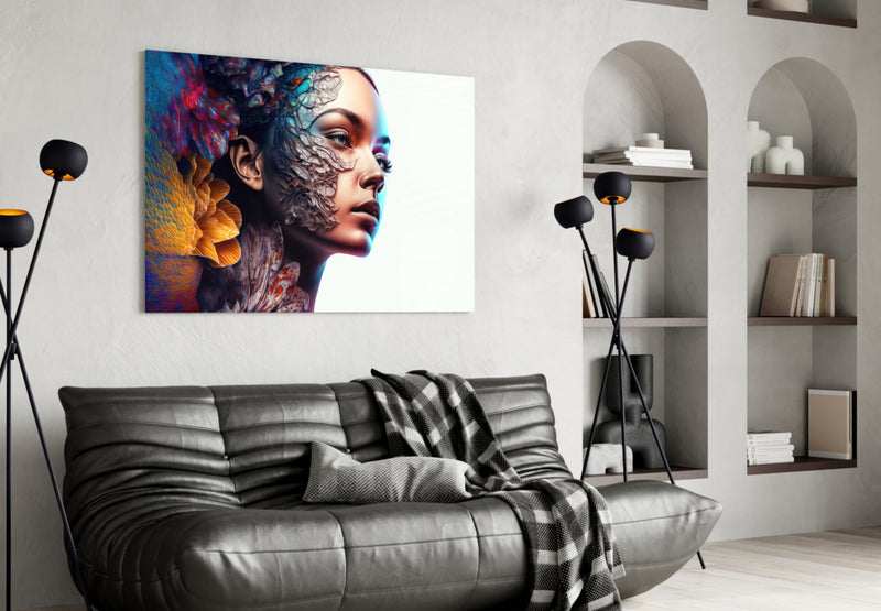 Transmutation to Beauty Glass Wall Art || Designer Collection