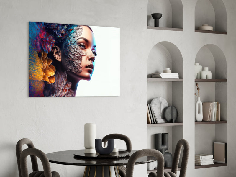 Transmutation to Beauty Glass Wall Art || Designer Collection