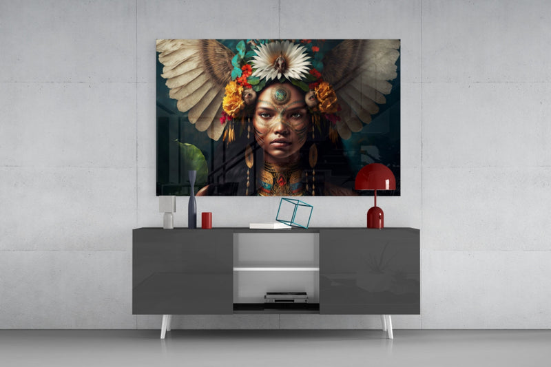 Beauty of the Clan Glass Wall Art  || Designer Collection