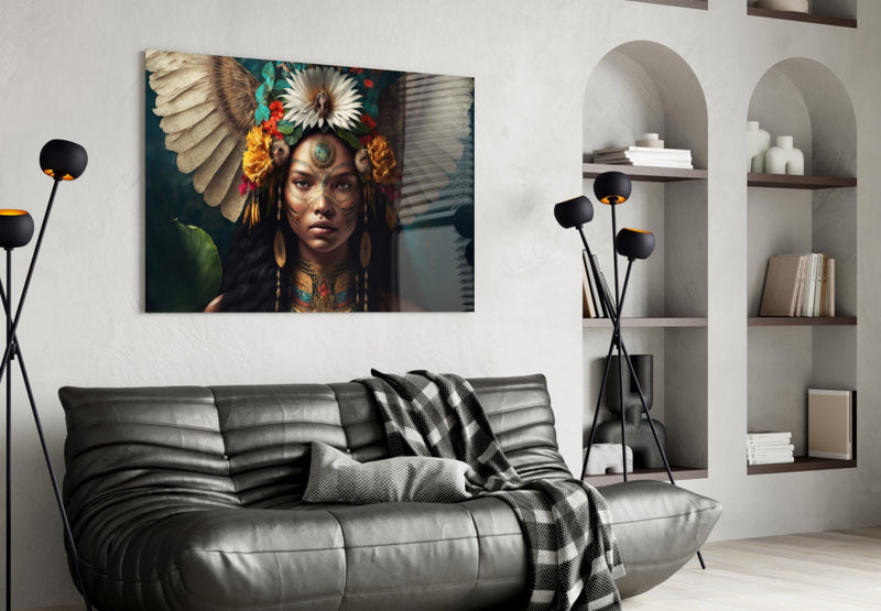 Beauty of the Clan Glass Wall Art  || Designer Collection