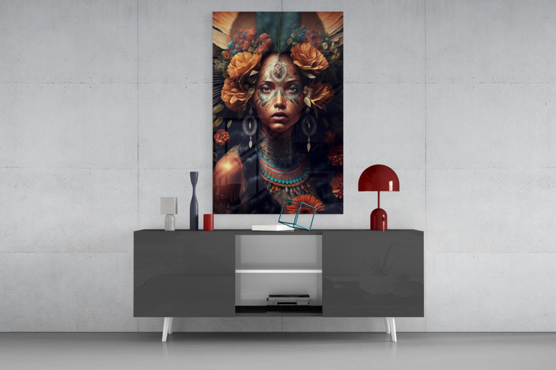 Beauty of the Clan Glass Wall Art  || Designer Collection