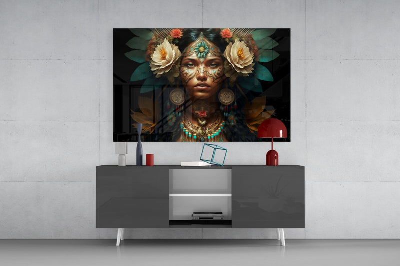 Beauty of the Clan Glass Wall Art  || Designer Collection