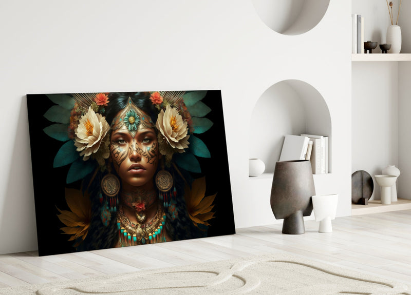 Beauty of the Clan Glass Wall Art  || Designer Collection