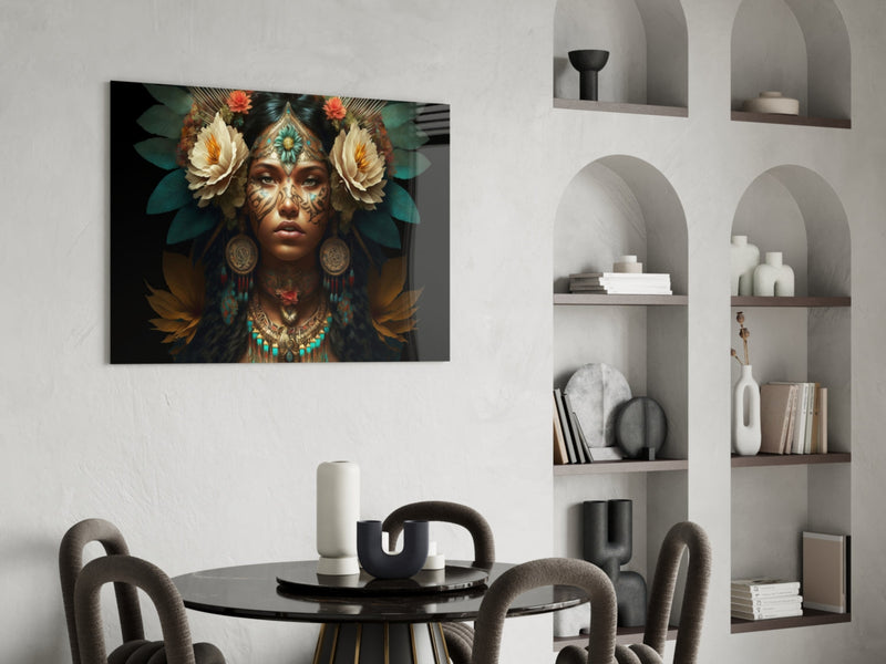 Beauty of the Clan Glass Wall Art  || Designer Collection