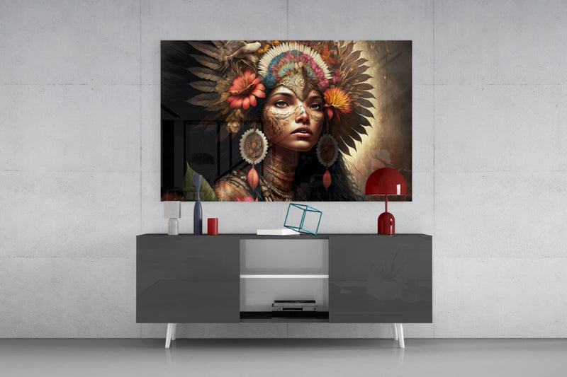 Beauty of the Clan Glass Wall Art  || Designer Collection