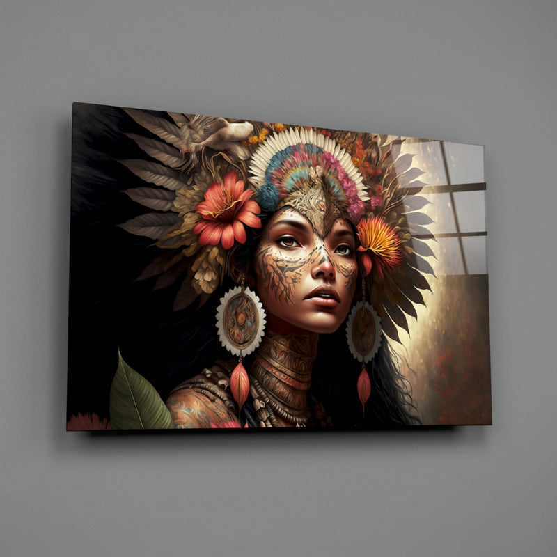 Beauty of the Clan Glass Wall Art  || Designer Collection