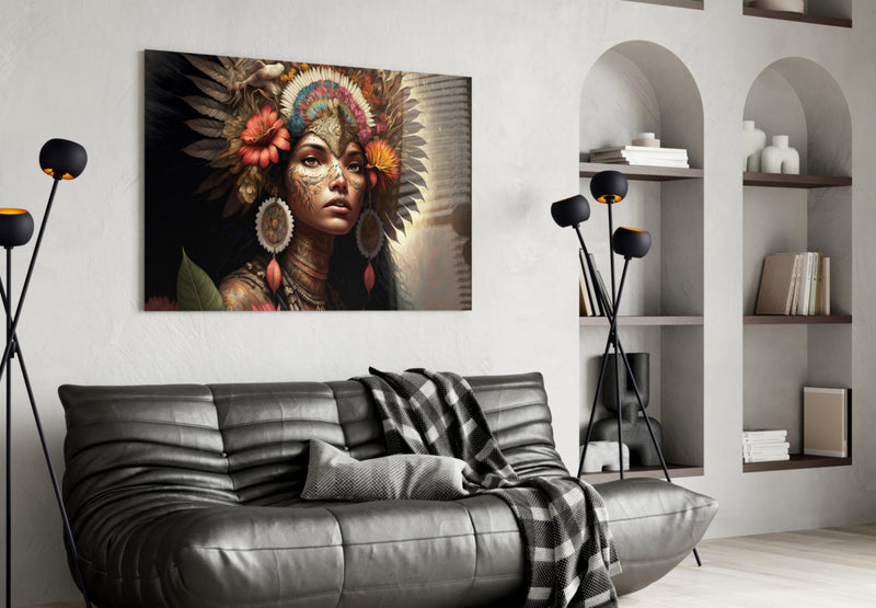 Beauty of the Clan Glass Wall Art  || Designer Collection