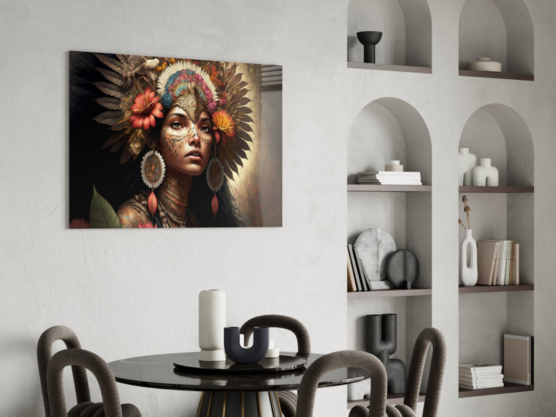 Beauty of the Clan Glass Wall Art  || Designer Collection